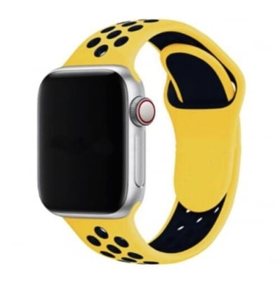 Curea ceas inteligentă - Apple Watch 42-49 mm, Galben/Negru