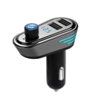 AP02 Transmițător auto Radio FM Două porturi USB Bluetooth 5.3 Anulare zgomot Negru